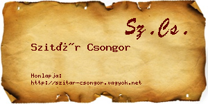 Szitár Csongor névjegykártya