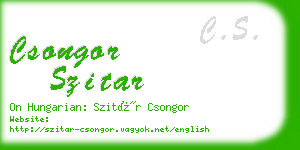 csongor szitar business card